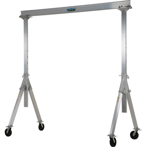 Adjustable Aluminum Gantry Crane, 8' L, 2000 lbs. (1 tons) Capacity Waymarc Industries Inc
