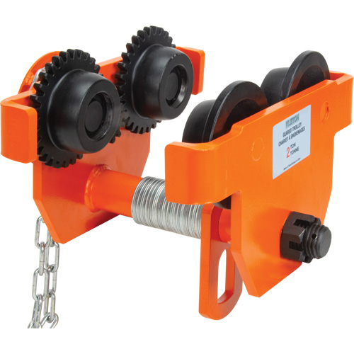 Adjustable Trolley with Safety Plates, 4000 lbs. (2 tons) Capacity, 3-15/16" - 5-14/16" Waymarc Industries Inc