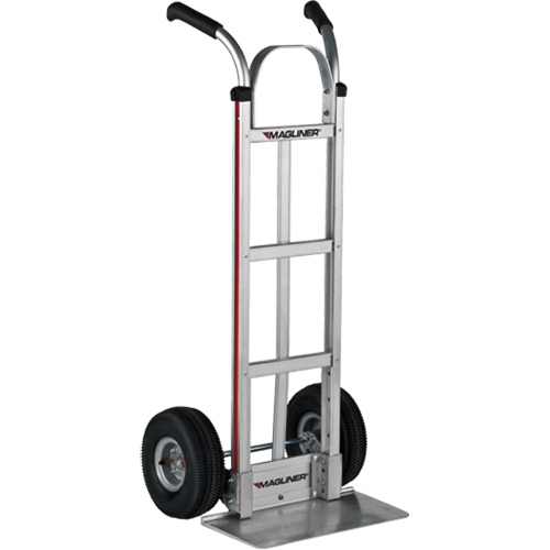 Knocked Down Hand Truck, Dual Handle, Aluminum, 48" Height, 500 lbs. Capacity Waymarc Industries Inc