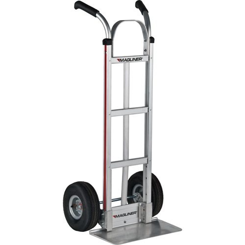 Knocked Down Hand Truck, Dual Handle, Aluminum, 48" Height, 500 lbs. Capacity Waymarc Industries Inc