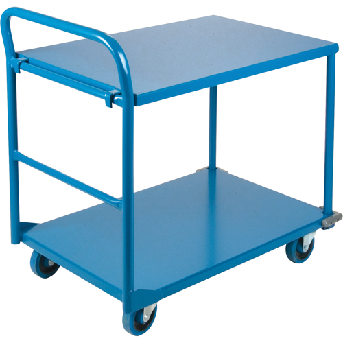 Shelf & Platform Truck, Steel, 24" W x 36" D x 40" H, 1300 lbs. Platform Capacity Waymarc Industries Inc