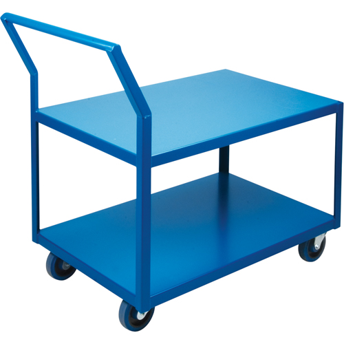 Heavy-Duty Low Profile Shop Carts, 2 Tiers, 18" W x 30" D x 40" H, 1200 lbs. Cap. Waymarc Industries Inc