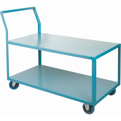 Heavy-Duty Low Profile Shop Carts, 2 Tiers, 24" W x 48" D x 40" H, 1200 lbs. Cap. Waymarc Industries Inc