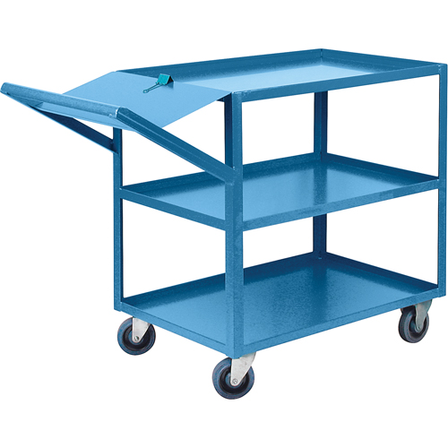 Order Picking Carts, 36" H x 24" W x 52" D, 3 Shelves, 1200 lbs. Capacity Waymarc Industries Inc