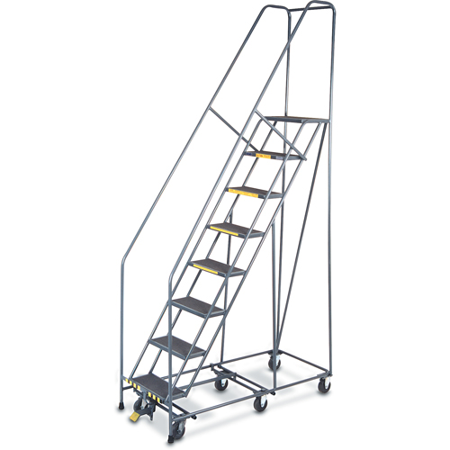 All Directional Ladders, 9 Steps, 24" Step Width, 90" Platform Height, Steel Waymarc Industries Inc