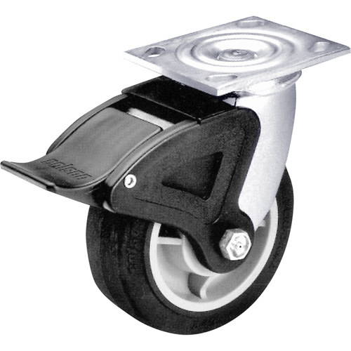 Roulette &agrave; freinage complet, Pivotant avec frein, 6" (152,4 mm), Polyur&eacute;thane, 900 lb (408 kg) Waymarc Industries Inc