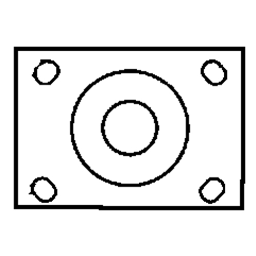 Total Locking Caster, Swivel with Brake, 6" (152.4 mm), Rubber, 450 lbs. (204 kg.) Waymarc Industries Inc