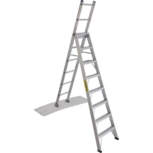 2700 Series Industrial Duty Multi-Way Ladders, 8', Aluminum, 250 lbs. Cap., ANSI 1, CSA 1 Waymarc Industries Inc