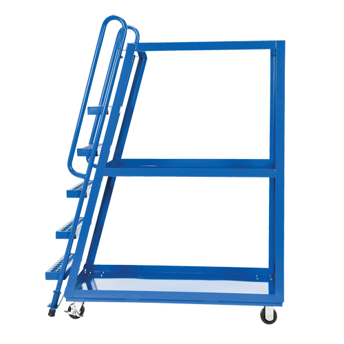 Stock Picking Cart, Steel, 21-7/8" W x 56-1/8" D, 3 Shelves, 1000 lbs. Capacity Waymarc Industries Inc
