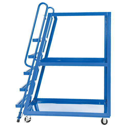 Stock Picking Cart, Steel, 27-7/8" W x 56-1/8" D, 3 Shelves, 1000 lbs. Capacity Waymarc Industries Inc