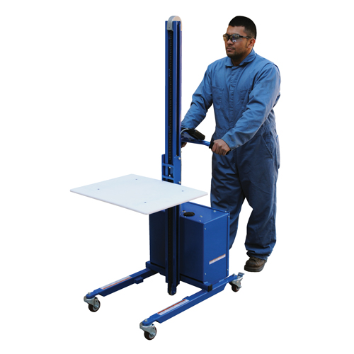 Quick Lift Platform Stacker, Electric Operated, 175 lbs. Capacity, 57" Max Lift Waymarc Industries Inc