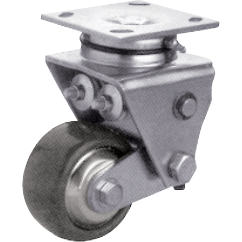Heavy-Duty Caster, Swivel, 4" (101.6 mm), Solid Elastomer, 900 lbs. (408 kg.) Waymarc Industries Inc