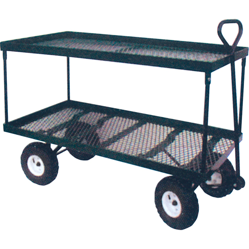 Chariot double plateforme m&eacute;tal, 24" la x 48" la x Capacit&eacute; 600 lb Waymarc Industries Inc