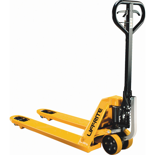 Power-Start Technology Pallet Trucks, Steel, 48" L x 27" W, 5000 lbs. Capacity Waymarc Industries Inc