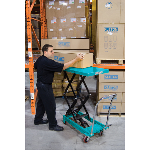 Heavy-Duty Hydraulic Scissor Lift Table, 27-1/2" L x 17-3/4" W, Steel, 330 lbs. Capacity Waymarc Industries Inc