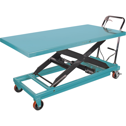 Heavy-Duty Hydraulic Scissor Lift Table, 63" L x 31-7/8" W, Steel, 1100 lbs. Capacity Waymarc Industries Inc