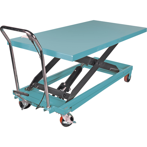 Heavy-Duty Hydraulic Scissor Lift Table, 63" L x 31-7/8" W, Steel, 1100 lbs. Capacity Waymarc Industries Inc