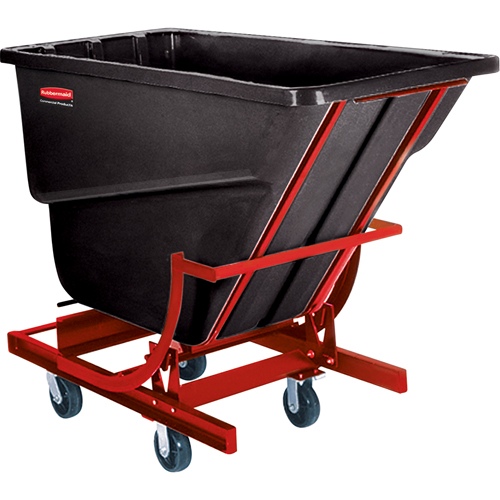 Conteneur autobasculeur, Plastique/Poly&eacute;thyl&egrave;ne, 1 vg³, Noir Waymarc Industries Inc