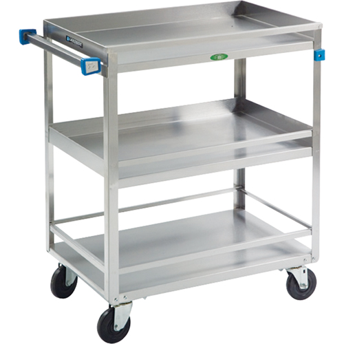 Guard Rail Carts, 3 Tiers, 19" W x 34-3/4" H x 31" D, 500 lbs. Capacity Waymarc Industries Inc