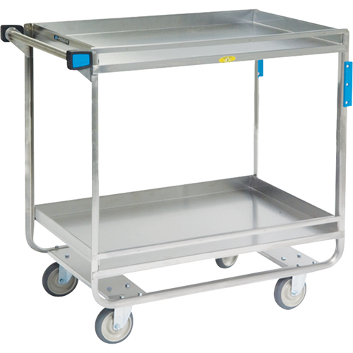 Guard Rail Carts, 2 Tiers, 23" W x 37-1/4" H x 38-5/8" D, 700 lbs. Capacity Waymarc Industries Inc