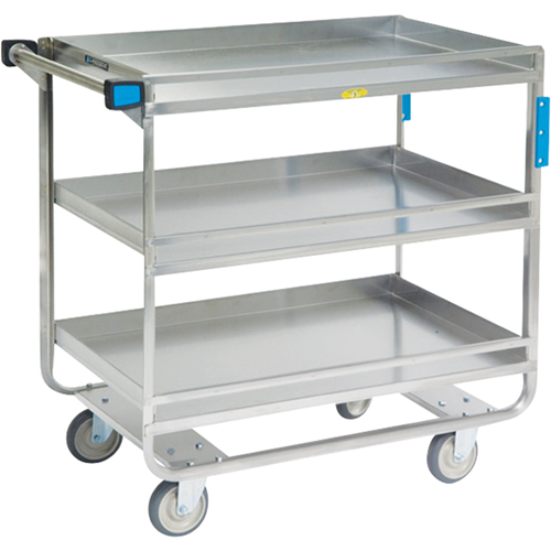Guard Rail Carts, 3 Tiers, 23" W x 37-1/4" H x 38-5/8" D, 700 lbs. Capacity Waymarc Industries Inc