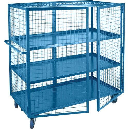 Wire Mesh Truck, 3 Tiers, 63" L x 26" W x 62.5" H, 1200 lbs. Cap. Waymarc Industries Inc
