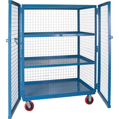 Wire Mesh Truck, 3 Tiers, 51" L x 32" W x 62.5" H, 2400 lbs. Cap. Waymarc Industries Inc