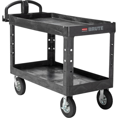 Chariot utilitaire robuste, 2 tiers, 25-1/4" x 33-1/4" x 55", Capacit&eacute; 750 lb Waymarc Industries Inc