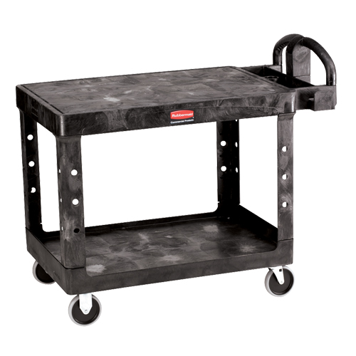 Chariot utilitaire robuste a/tablette plate - 4525-00, 2 tiers, 25-7/8" x 33-3/10" x 43-9/10", Capacit&eacute; 500 lb Waymarc Industries Inc