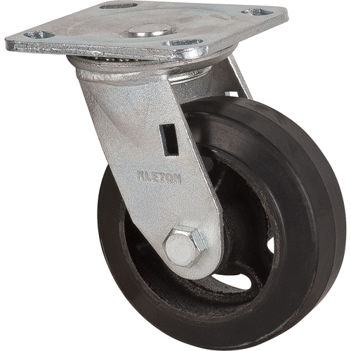 Roulette moul&eacute;, Pivotant, 5" (127 mm), Caoutchouc, 440 lb (199 kg) Waymarc Industries Inc