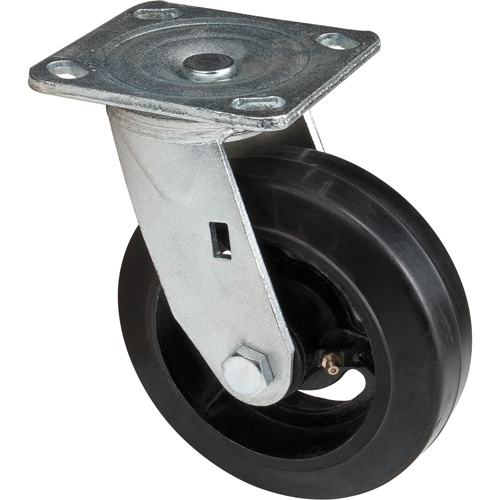 Roulette moul&eacute;, Pivotant, 6" (152,4 mm), Caoutchouc, 550 lb (249 kg) Waymarc Industries Inc
