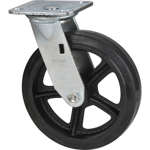 Roulette moul&eacute;, Pivotant, 8" (203,2 mm), Caoutchouc, 660 lb (299 kg) Waymarc Industries Inc