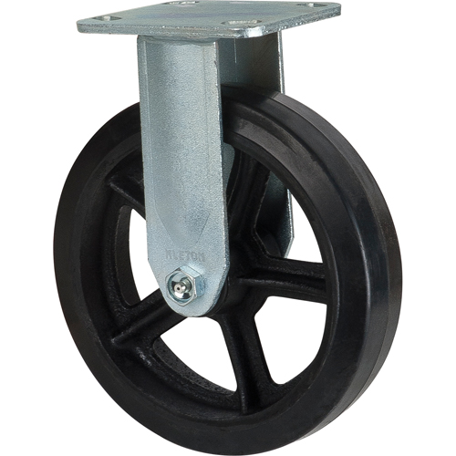 Mold-on Caster, Rigid, 8" (203.2 mm), Rubber, 660 lbs. (299 kg.) Waymarc Industries Inc