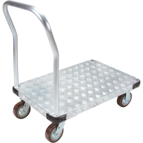 Aluminum Platform Truck, 24" W x 36" L, 3400 lbs. Cap., Polyurethane Wheels Waymarc Industries Inc