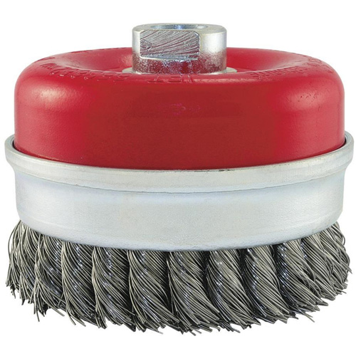 Knot Banded Cup Brush, 5" Dia. x 5/8"-11 Arbor Waymarc Industries Inc