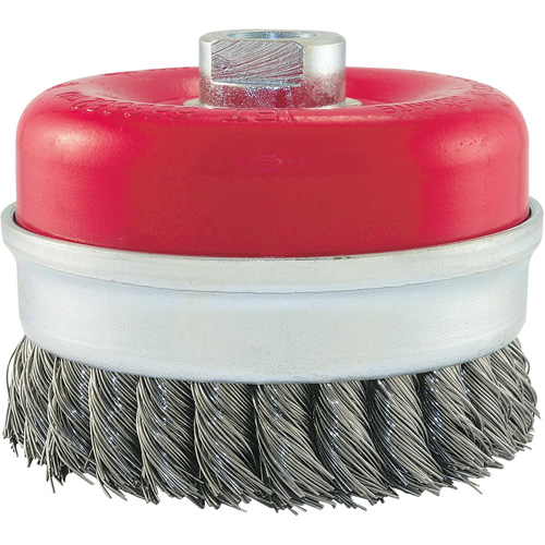 Knot Banded Cup Brush, 4" Dia. x 5/8"-11 Arbor Waymarc Industries Inc
