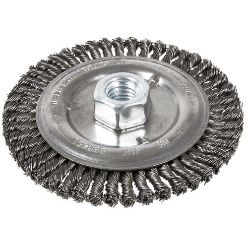 Stringer Bead Brush, 5" Dia., 0.022" Fill, 5/8"-11 Arbor, Steel Waymarc Industries Inc