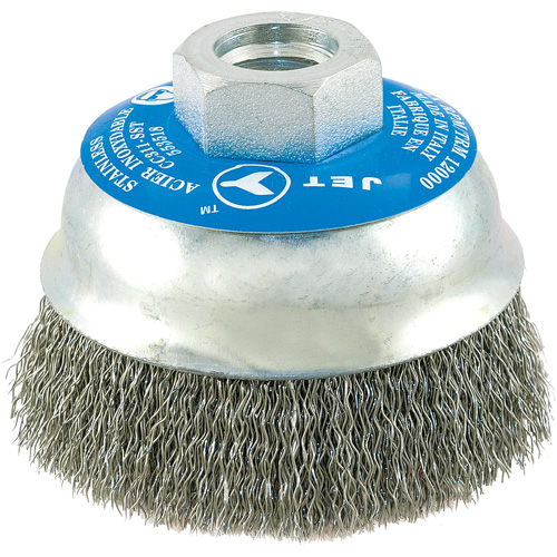 Brosse boisseau &agrave; fils cr&ecirc;p&eacute;s en acier inoxydable Waymarc Industries Inc