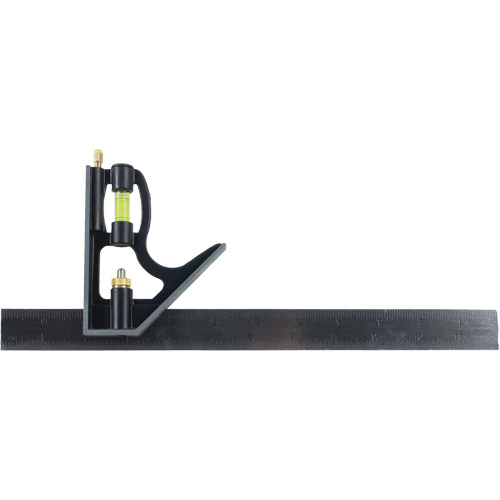 Combination Square, 12" L, Stainless Steel, Plain Waymarc Industries Inc