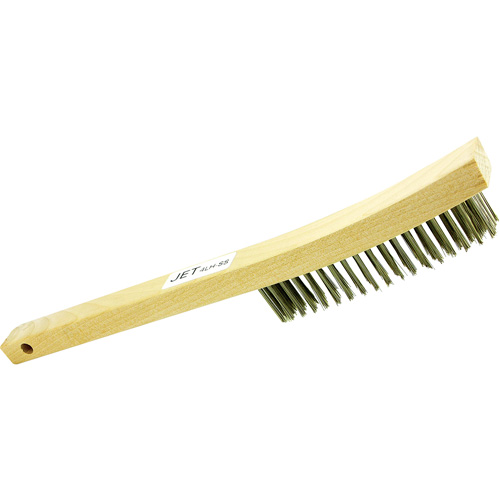 Brosse m&eacute;tallique &agrave; poils longs &agrave; quatre rang&eacute;es et manche long 4LHSS, Acier inoxydable, 4 x 19 rangs de fils, Longueur 13-3/4" Waymarc Industries Inc