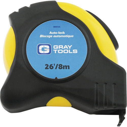 Auto-Lock Tape Measure, 1" x 26/8 m, Imperial & Metric Graduations Waymarc Industries Inc
