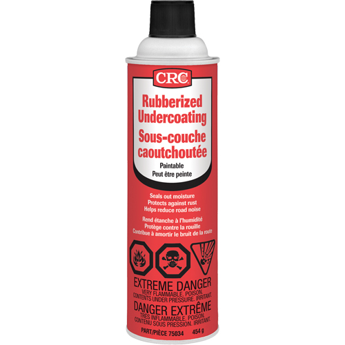 Rubberized Spray Undercoating, 16 oz./454 g/473 ml, Aerosol Can, Black Waymarc Industries Inc