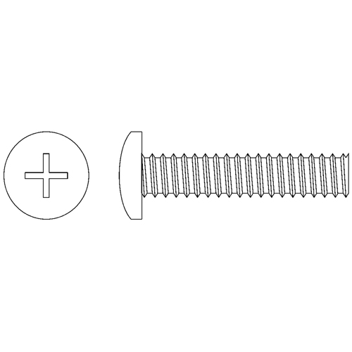 Pan Head Machine Screws, #8-32 x 3/4" L, Zinc Plated Waymarc Industries Inc