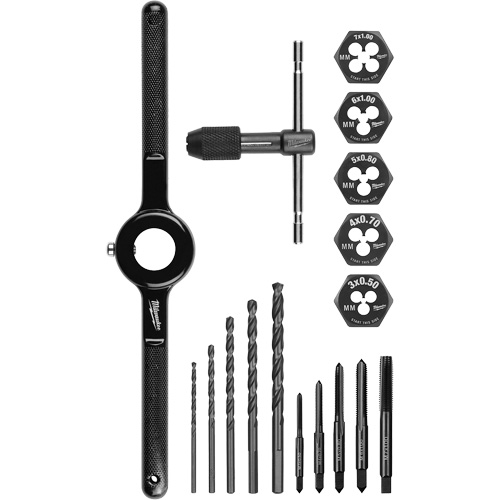 Jeu de tarauds et fili&egrave;res, 17 Morceaux Waymarc Industries Inc