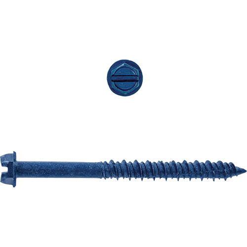 Vis &agrave; b&eacute;ton SD avec fente pour rondelle hex, 3/16" x 1-3/4" lo, Zingu&eacute; Waymarc Industries Inc