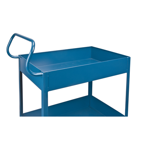 Deep Lipped Service Cart, 2 Tiers, 24" W x 47" H x 36" D, 1200 lbs. Capacity Waymarc Industries Inc