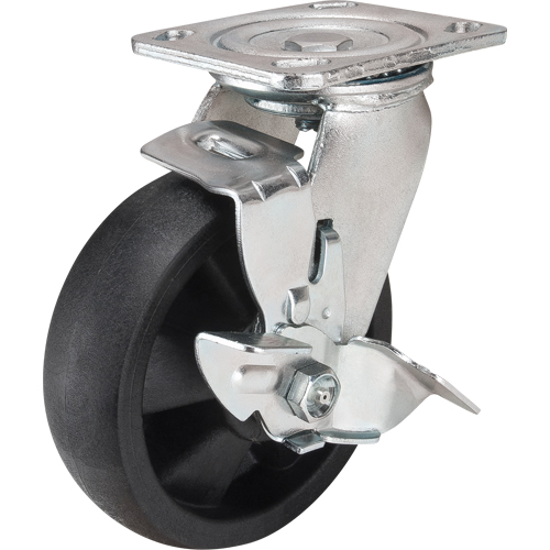 Hi-Temp Caster, Swivel with Brake, 6" (152.4 mm), Nylon, 880 lbs. (399 kg.) Waymarc Industries Inc