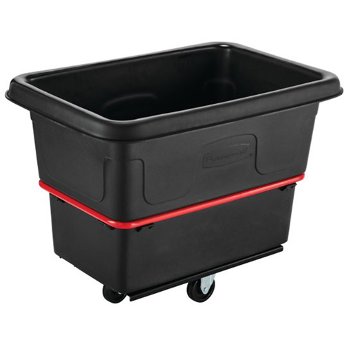 Chariot utilitaire &agrave; usage intensif, Plastique recycl&eacute; noir, 26"/38-3/8" lo x 26"/38-2/5" la x 28-1/4"/28-3-10" h, Volume 8 pi³, Capacit&eacute; 700 lb Waymarc Industries Inc
