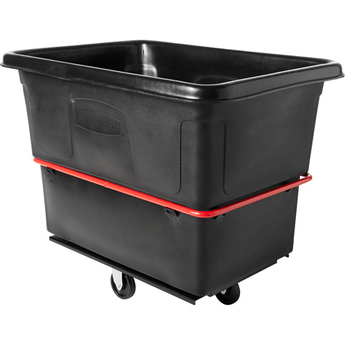 Heavy-Duty Utility Cube Truck, Black Recycled Plastic, 48-1/4" L x 34-1/8" W x 37-7/8" H, 20 cu. ft. Volume, 1200 lbs. Capacity Waymarc Industries Inc