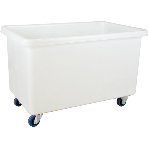 Straight Wall Box Truck, White Polyethylene, 46" L x 28" W x 31" H, 14 cu. ft. Volume, 600 lbs. Capacity Waymarc Industries Inc